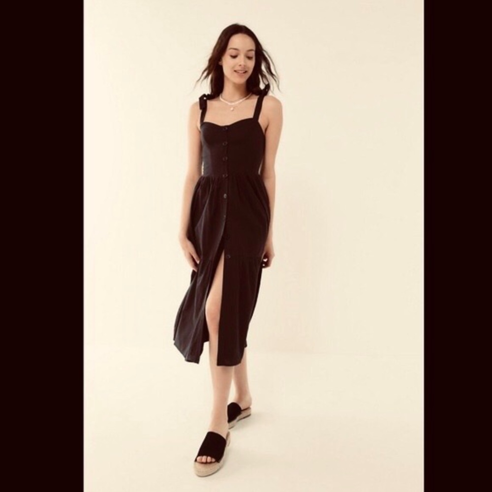 UO Positano Tie-Shoulder Midi Dress